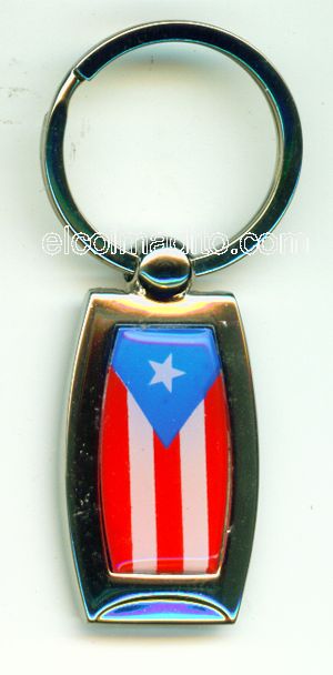  Puerto Rico Puerto Rican Flag Rectangular Keychain